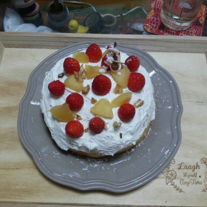 いちごリンゴコンポート乗せケーキ レシピ 作り方 By シフト6522 楽天レシピ